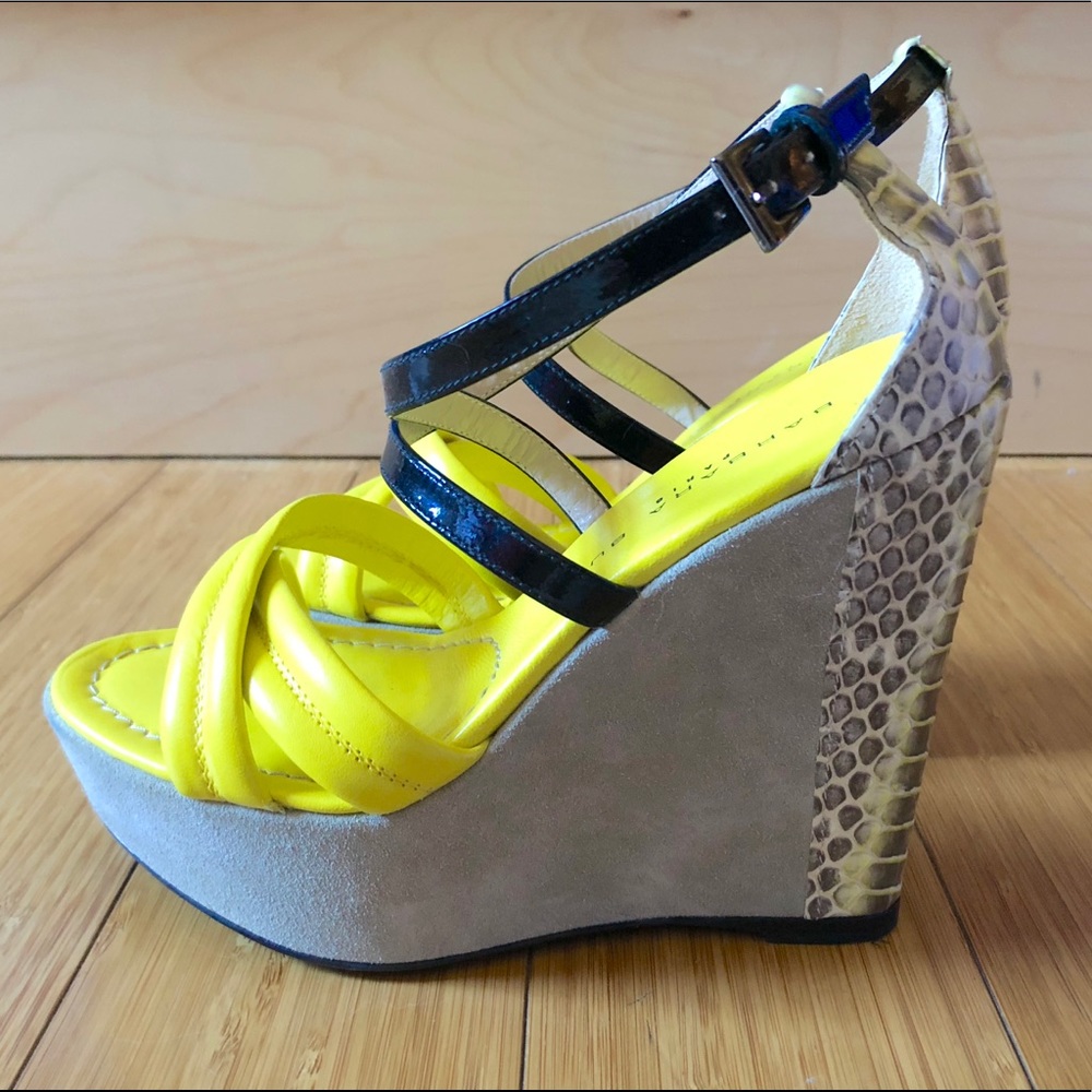 Barbara Bui Suede & Snakeskin Platforms